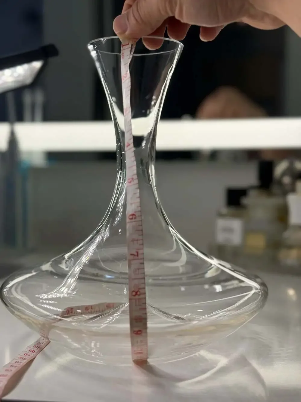 WMF Clear Glass Wine Decanter with Indented Base